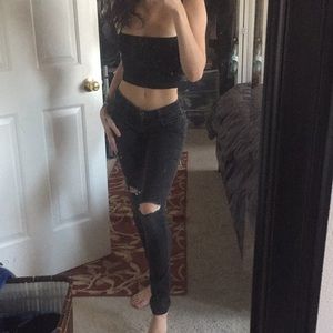 CHARLOTTE RUSSE ripped black jeans